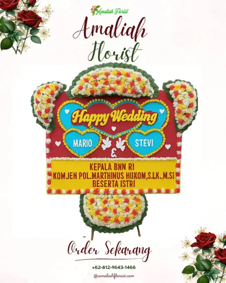 Papan Bunga Pernikahan Manuk